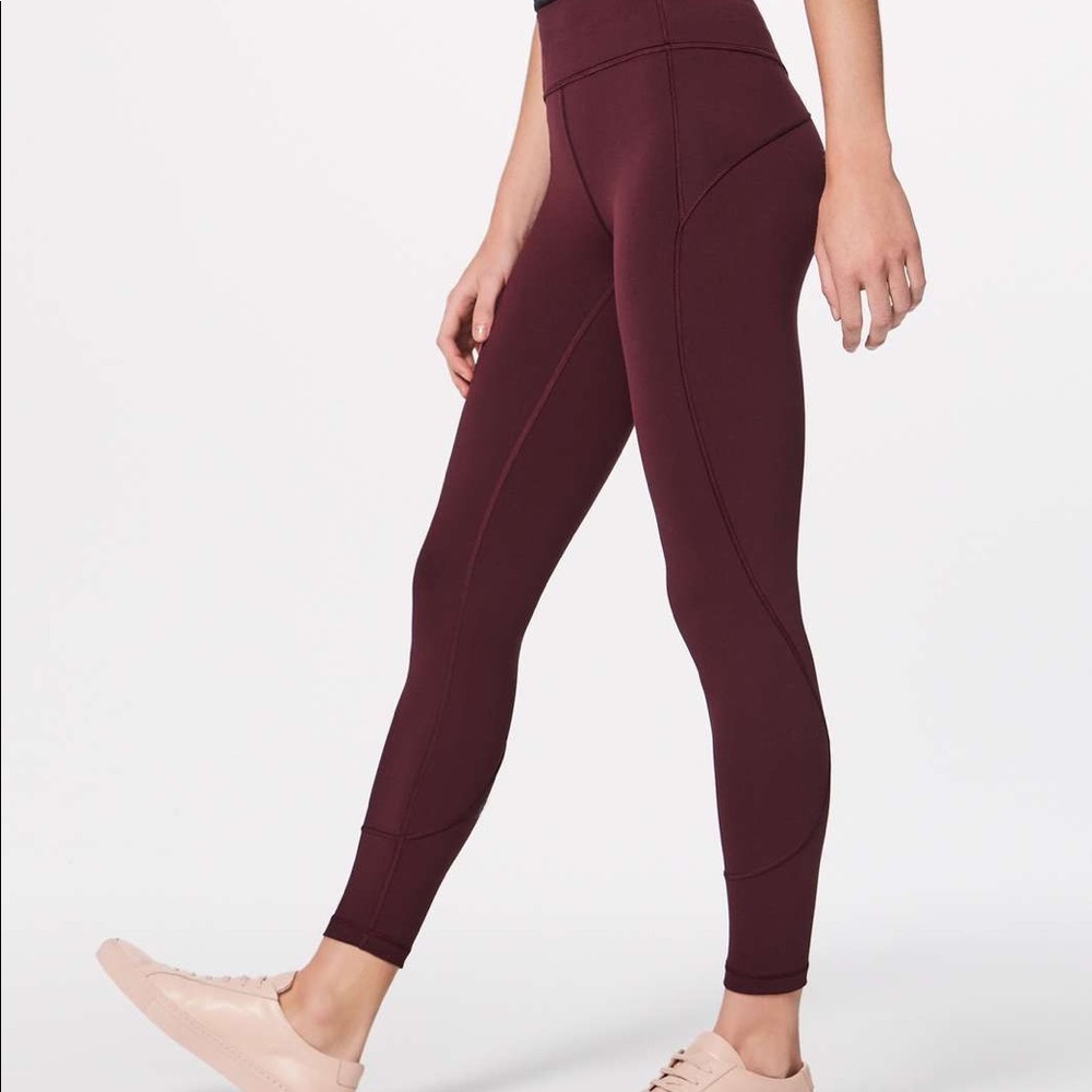 🍋 Maroon Lululemon In Movement Tight